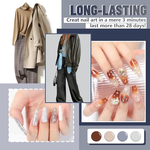 ABAC 24-Color Solid Cream Gel Nail Polish Palette - Glitter & Ombre Set