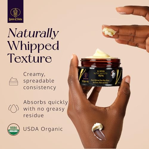 Queen of Shea East African Pure Shea Butter - 2 Ounce for Face, Hair & Body