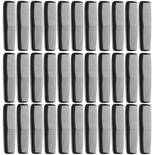 Obeeo 100pcs Black Pocket Hair Combs Bulk, Individually Wrapped Travel Combs