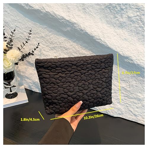 Puffy Quilted Makeup Bag for Women - Stylish Travel Organizer