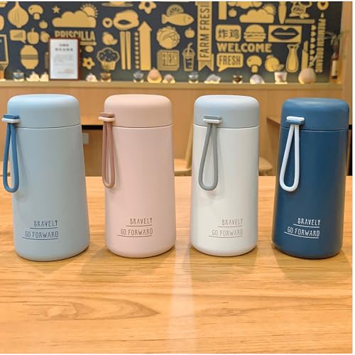9oz Double Wall Insulated Water Bottle with Carry Handle - Dark Blue