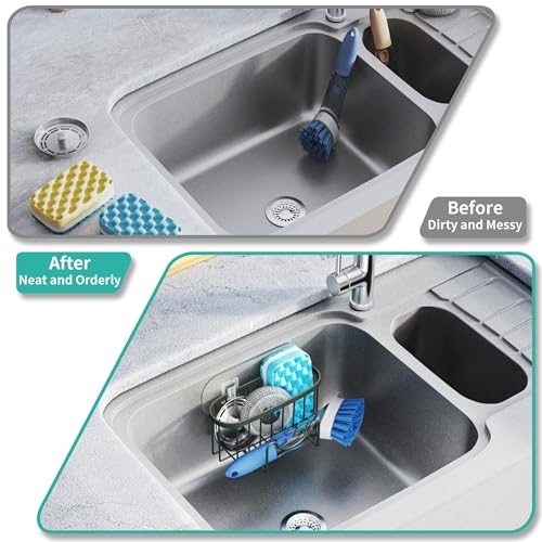 HapiRm M-Shaped Kitchen Sink Caddy - Rustproof Stainless Steel Organizer