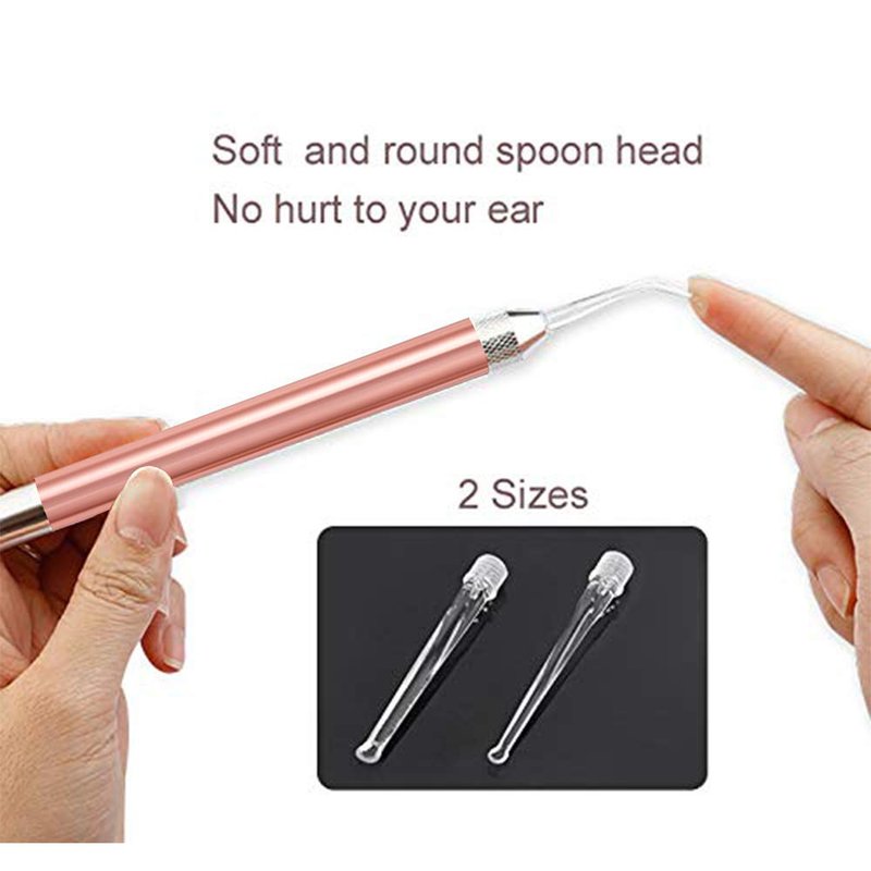 POZILAN Ear Picker Tweezers with LED Light - 8 Pack Ear Wax Removal Tool Cleaner Kit for Kids and Adults, Earwax Spoon Digger & Tweezers for Ear Cleaning Tool Gift Set