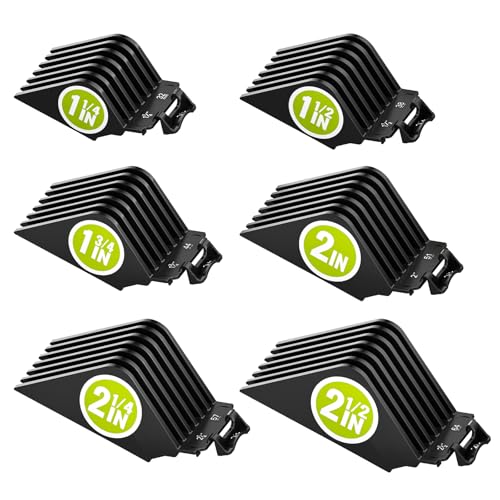 6 Pack Extra Long Hair Clipper Guards for Wahl Clippers - 1.25" to 2.5"