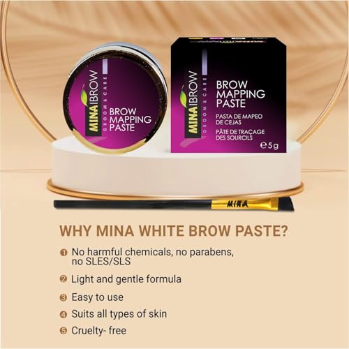 MinaiBrow Mina White Brow Paste 5g for Brow Mapping & Outline