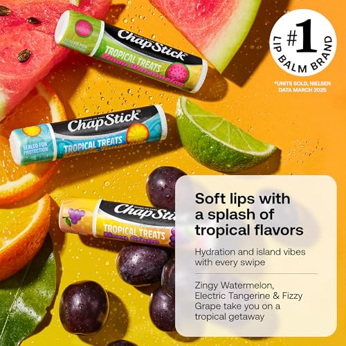 ChapStick Tropical Treats Lip Balm Collection, 6-Pack Moisturizing Set