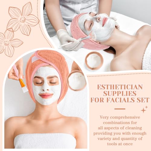 LemonRoad 25 Pcs Rose Gold Esthetician Facial Kit - Tools & Brushes