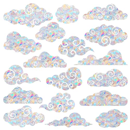 54PCS Cloud Window Decals - Bird Strike Prevention Stickers