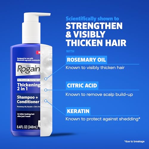 Rogaine Men's Thickening 2-in-1 Shampoo & Conditioner, 8.4 fl. oz