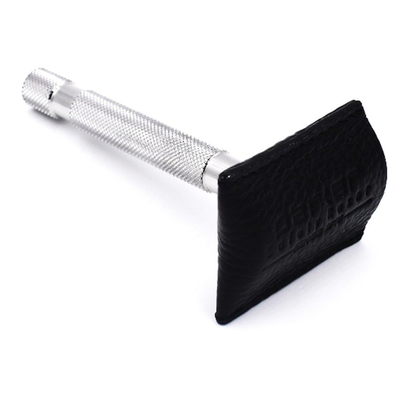Parker Genuine Leather Safety Razor Travel Sheath – Saddle‑Brown Buffalo Leather, Hand‑Stitched Protection Sleeve for DE/Butterfly/3‑Piece Razors