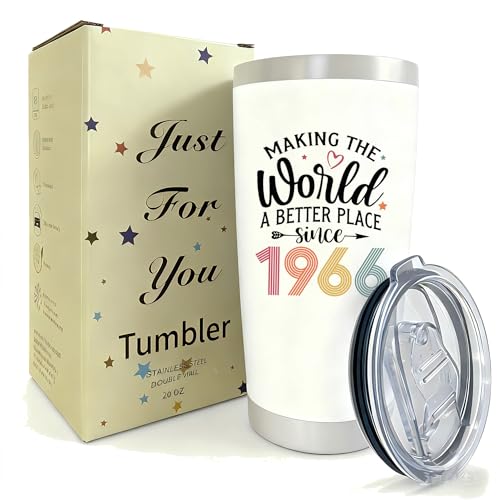 60th Birthday Tumbler for Women - 20 Oz Stainless Steel Gift Mug