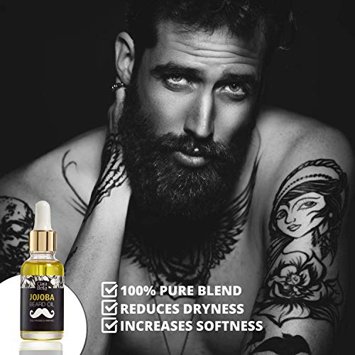Clara Bella Health Unscented Jojoba Beard Oil 30ml | Pure Organic for Men - Anti-Itch & Dandruff
