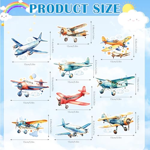 Airplane Birthday Party Decorations - 30 Watercolor Hanging Swirls