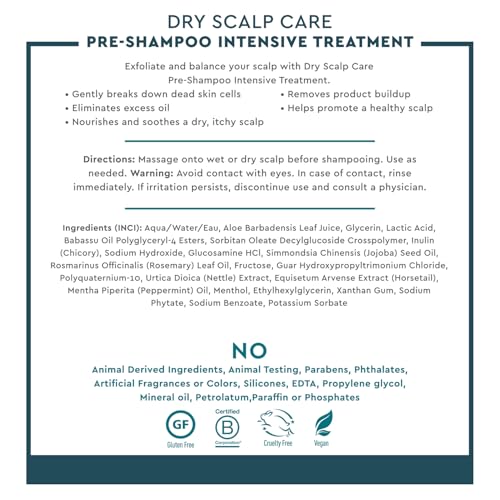 Desert Essence Dry Scalp Care Pre-Shampoo Intensive Treatment, 3.4 Fl Oz
