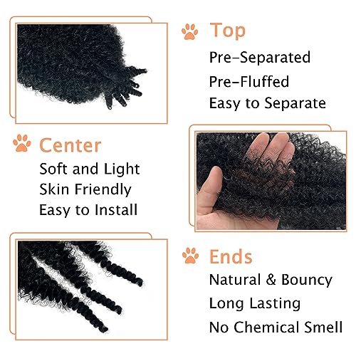 Hodgeous 3 Packs Marley Twist Braiding Hair - 12 Inch Springy Afro Twists