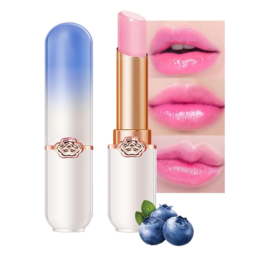 Peach Color Changing Lipstick - Long Lasting Waterproof Lip Stain | Moisturizing Lip Balm Set (6 Pcs)