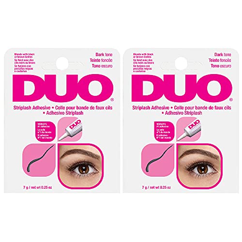 DUO Dark Tone Lash Adhesive - Waterproof Black Strip Lash Glue 0.25 oz 2 Pack
