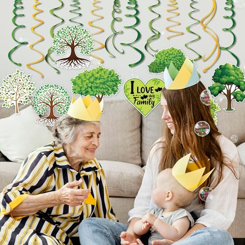30Pcs Family Tree Hanging Swirls for Family Reunion Decorations