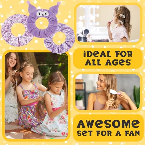 Hello Kitty Sanrio Character Detangler Hair Brush and Scrunchies Set