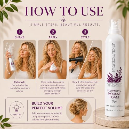 SMART SOLUTIONS Volumizing Mousse Foam - Weightless Hair Styling Aid