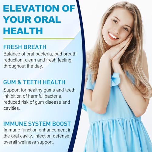 Mswkeou Oral Probiotics for Bad Breath Treatment, 60 Count - 11 Billion CFU