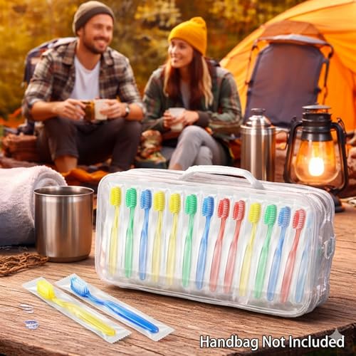 Ziliny 40-Pack Prepasted Disposable Toothbrushes, Individually Wrapped