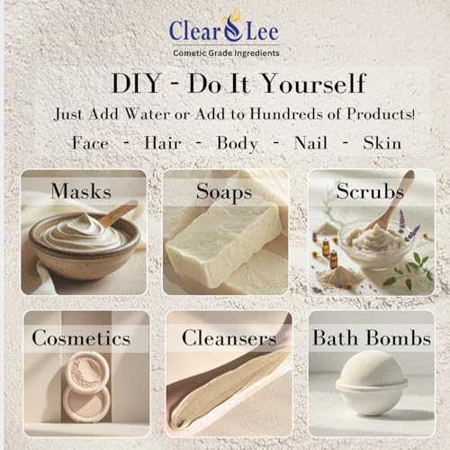 100% Pure Cosmetic Grade Kaolin Clay Powder - 1 LB Detox for Skin