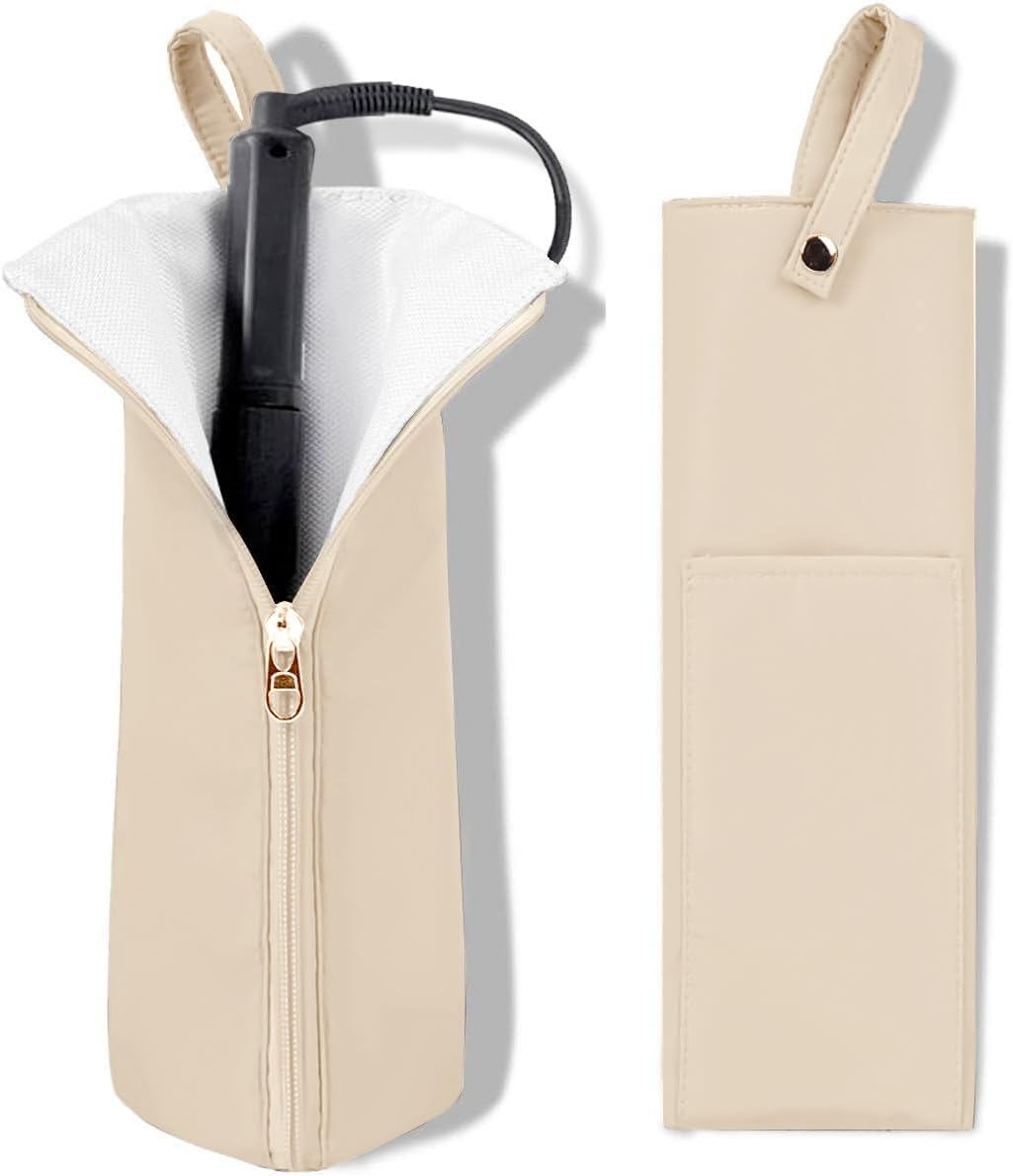 Heat Resistant Curling Iron Holder & Mat | Travel Bag Hair Tool Organizer - Perfect for Home & On-the-Go