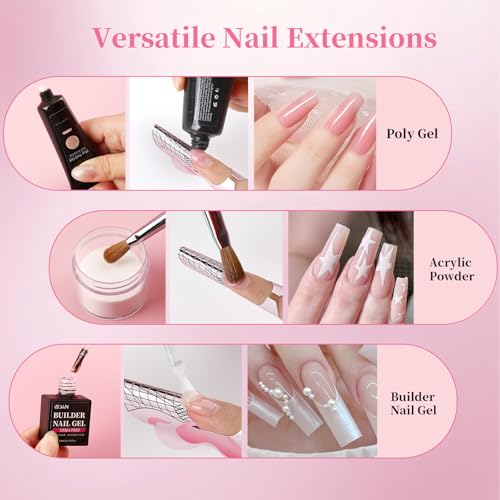 BQAN 100Pcs Nail Forms for Builder Gel - Self-Adhesive Nail Stickers