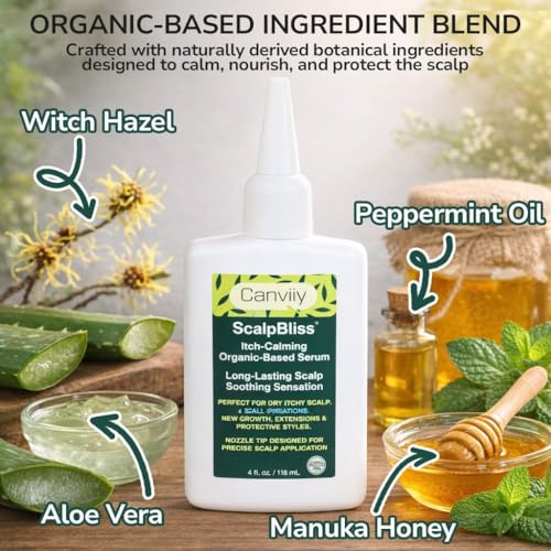 Canviiy ScalpBliss Itch-Calming Scalp Serum with Aloe and Witch Hazel