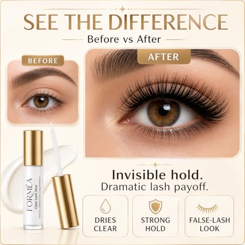 FORMÉA Clear Lash Glue – Fast Dry Waterproof Adhesive for Lashes
