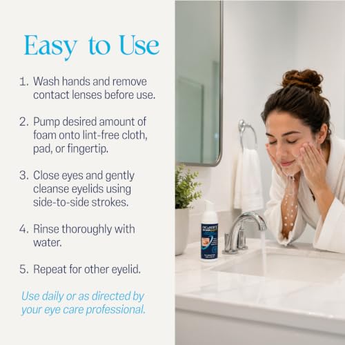 OCuSOFT Original Foaming Eyelid Cleanser - Gentle Daily Wash for Eye Makeup & Irritation Relief - 1.68 fl oz