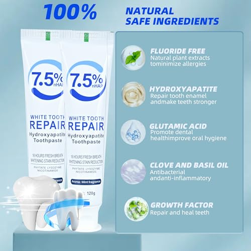 Hydroxyapatite Toothpaste, Enamel Protection & Sensitivity Relief - 3-Pack