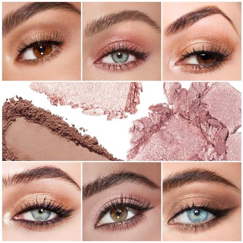 Amy's Diary 9-Color Taupe Matte & Shimmer Eye Shadow Palette Waterproof & Cruelty-Free