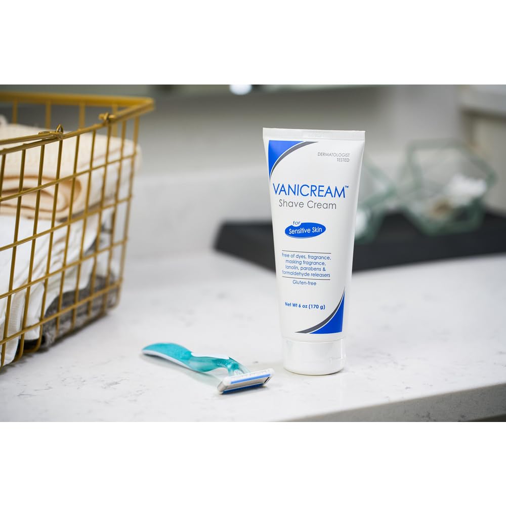 Vanicream Shave Cream for Sensitive Skin - 6 oz, Pack of 4