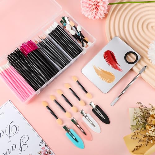 BESARME Disposable Makeup Applicator Kit - 260-Piece Set with Organizer Box