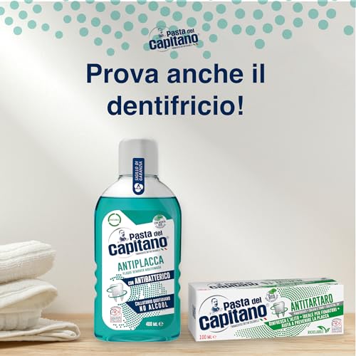 Pasta Del Capitano Antiplaque Mouthwash 400ml - Alcohol-Free