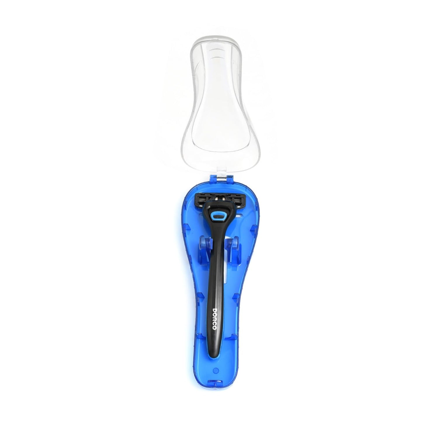 NOVERBEASTE OMLYER Razor Travel Case Portable Plastic Manual Trimmer Protector Men's Razor Case (Blue)