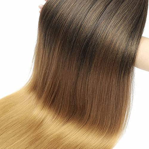 MIYPMUNS 26 Inch Pre Stretched Ombre Braiding Hair 8 Packs Brown Synthetic Extensions for Easy Braid Styling