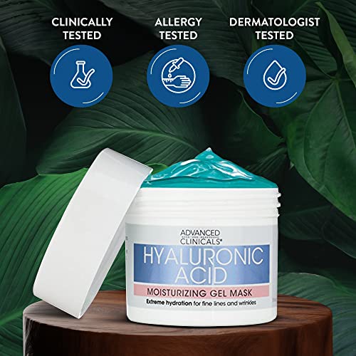 Advanced Clinicals Hyaluronic Acid Gel Face Mask, Hydrating & Anti-Aging