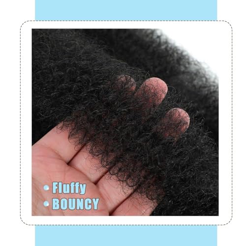 Dlyoigr 16 Inch Pre-Separated Afro Twist Hair Extensions (Pack of 6) - 1B#