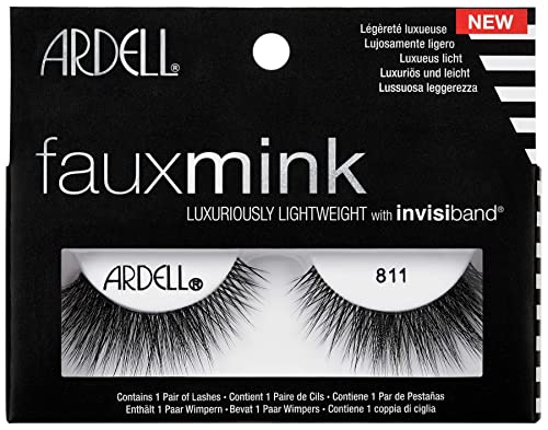 Ardell Faux Mink Lashes 811 - Cat Eye Wispy Strip False Eyelashes, 4 Pairs