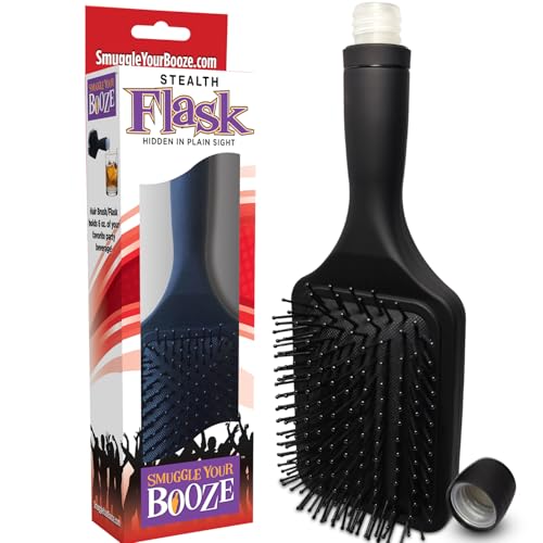 Smuggle Your Booze Hidden Hairbrush Flask - 6 oz Secret Alcohol Container