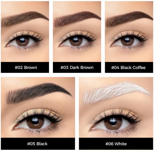 WTFACE Eyebrow Pomade Kit with Dual-Ended Brush - Waterproof & High Pigment #05 Black
