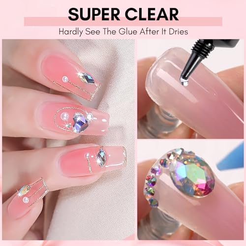 Makartt 15ml UV Rhinestone Glue Gel for Nail Art and Gems