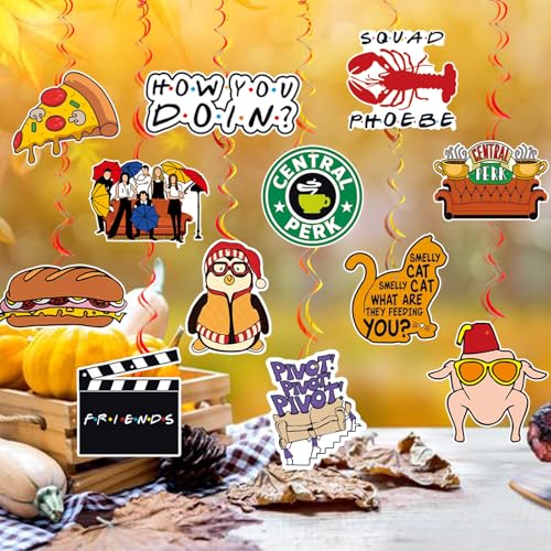 Friends Birthday Banner with Themed Cutouts - 6.5 Feet Decoration
