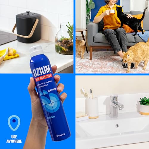 Ozium Air Sanitizer Spray 8 Oz - Odor Eliminator for Home & Car