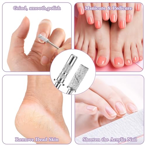 4 Pcs 3mm Mandrel Nail Drill Bits Set for Electric Nail Drills