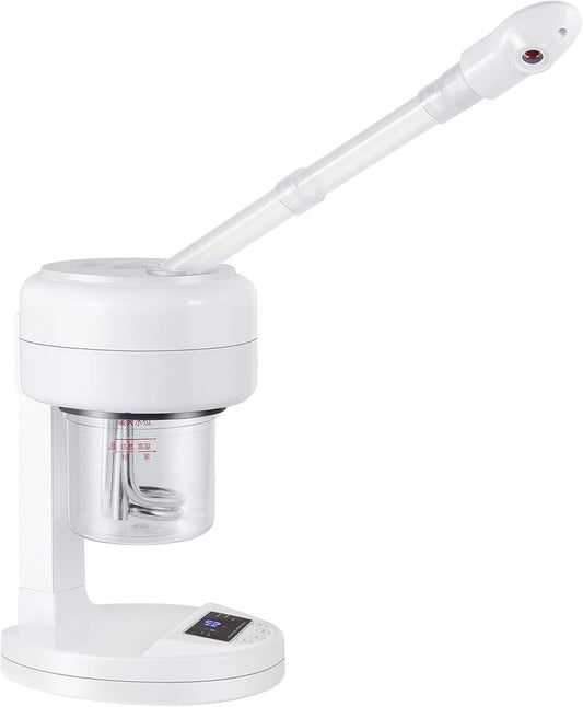 Nano Ionic Facial Steamer - Portable Face Steamer with Extendable Arm & Rotating Nozzle | Spa Quality Skincare Device