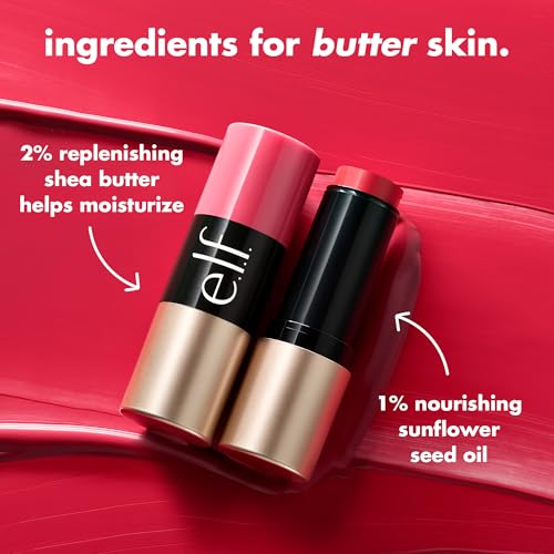e.l.f. Soft Glam Cream Blush Stick Pink On It - Buildable Natural Flush, 0.31 oz